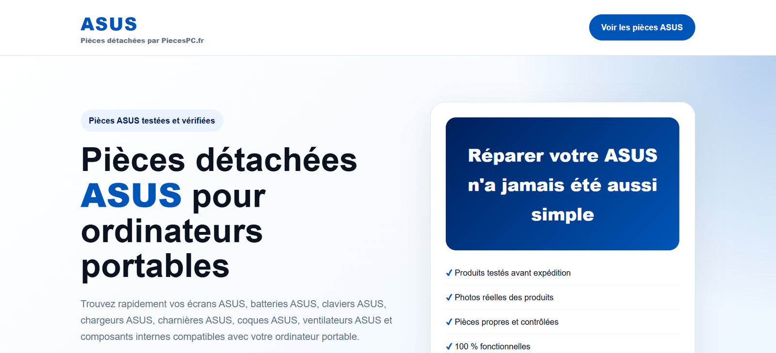 Pièces détachées ASUS