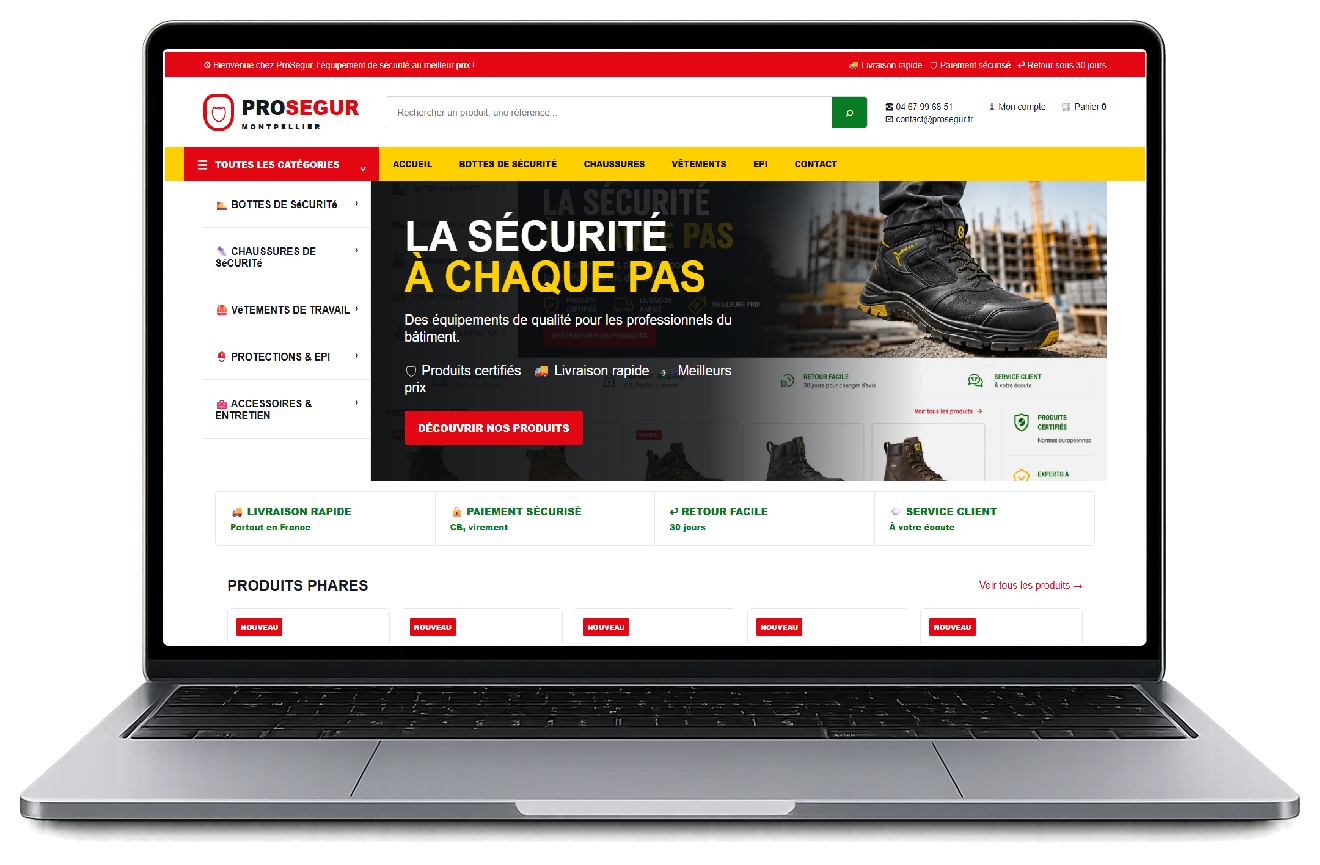 Aperçu du pack Site Boutique